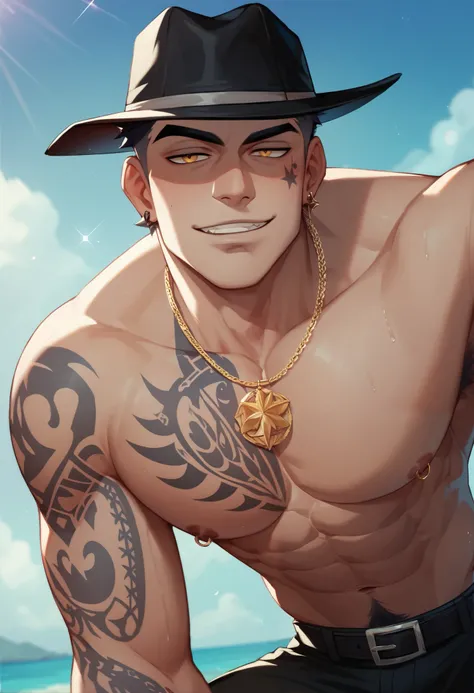 Gay perverts buff, Mafia boss, Tattoos, 