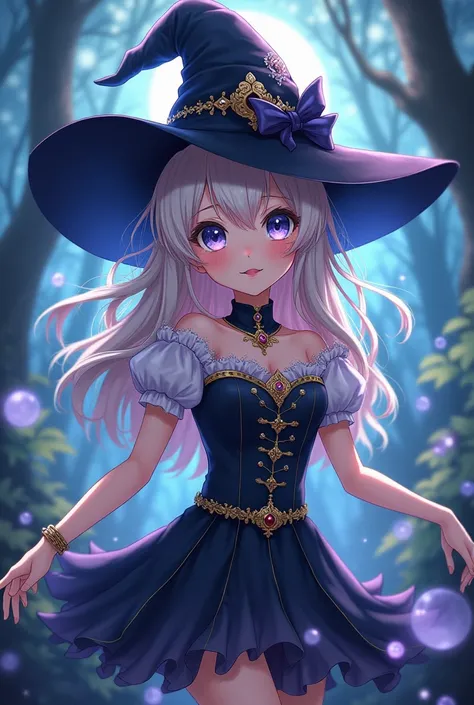 Would you make me an image of a witch anime girl