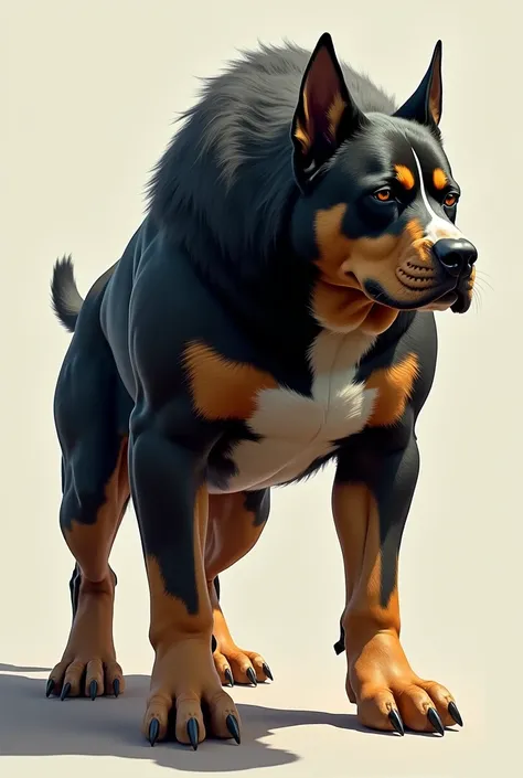 Big incredibly muscular Great Dane Rottweiler hybrid