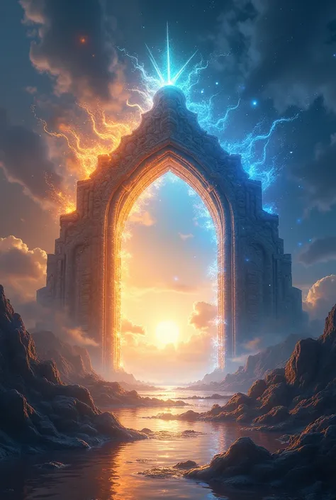 Portal that on one side is day and on the other is night