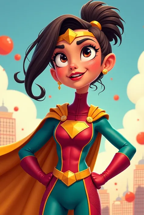  Super Hero Girl Thinking Something, More animated type of creature and smiling 