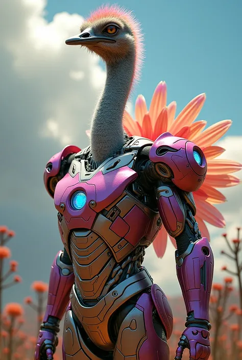 Ironman colour and form based on ostrich real image