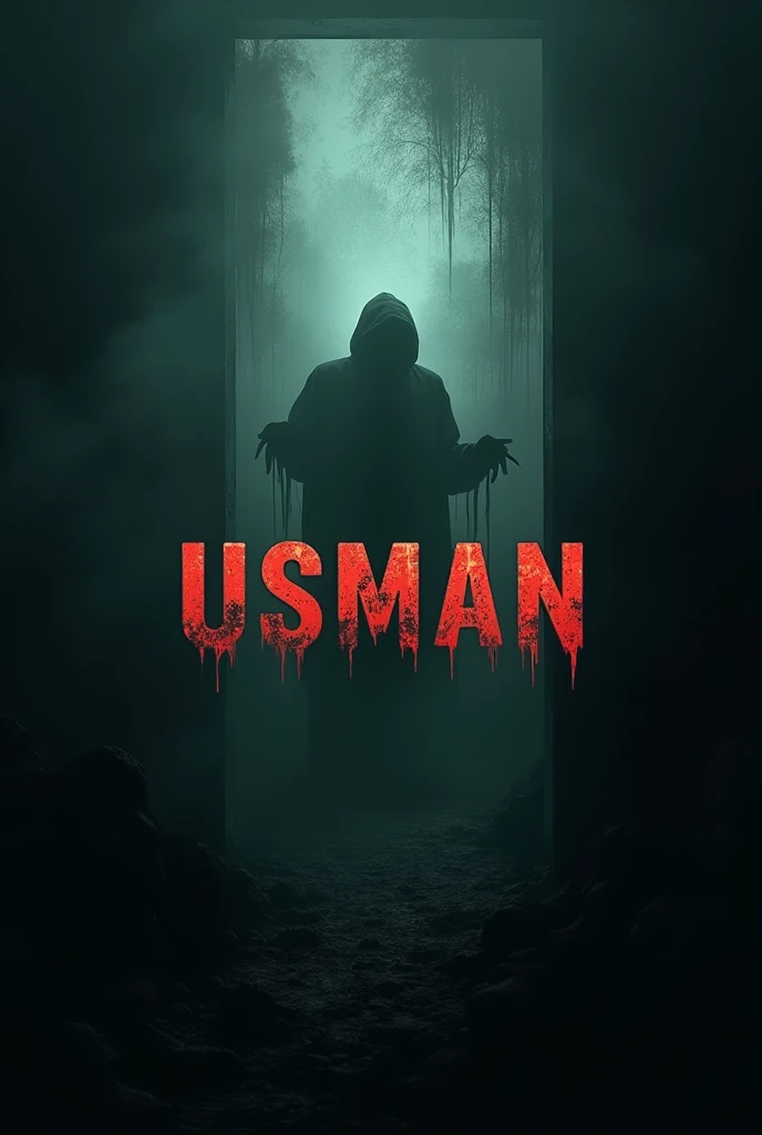 Give me a name logo of Usman which is very beautiful and attractive horror scene looking like very thriller and attractive 
