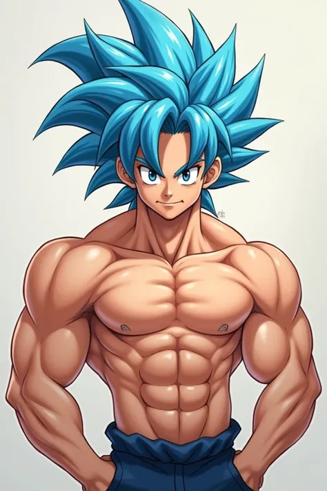 muscle，Blue Hair，juvenile