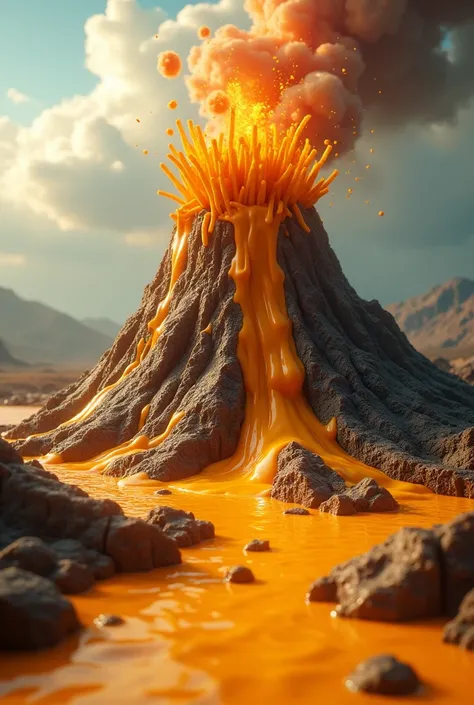 Volcano whose lava is melted cheese and French fries come out on top 