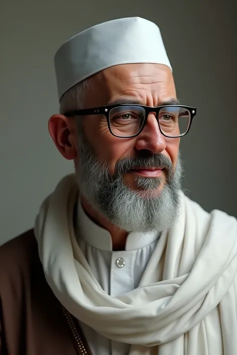 A Muslim father wearing spectacle 
