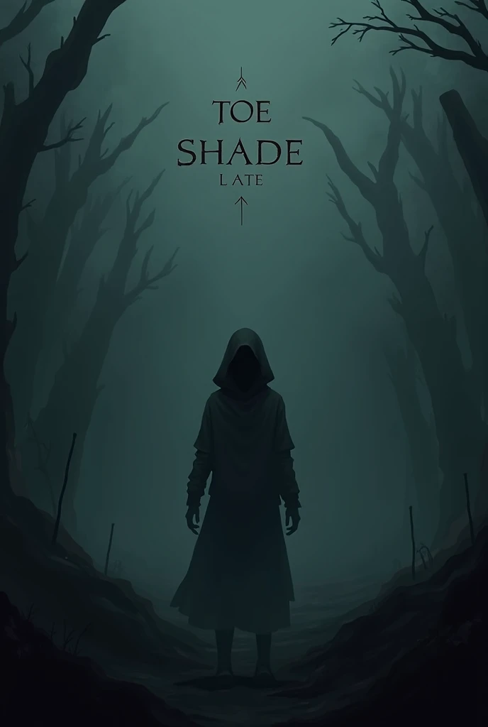 Cover for a videogame called "Toe Shade Late", with a dark background and the games name in focus 