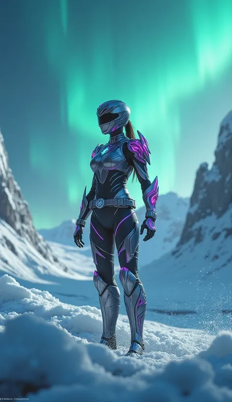 female power ranger, Aurora Over the Glacier