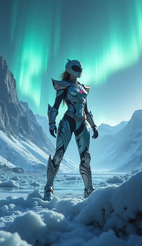 female power ranger, Aurora Over the Glacier