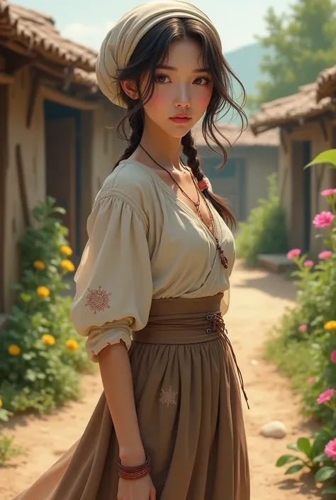  Villager beautiful real girl full body 
