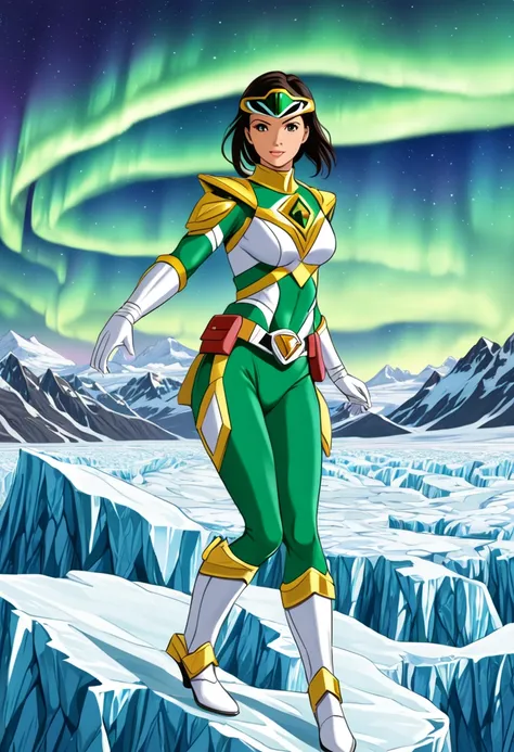 female power ranger, Aurora Over the Glacier