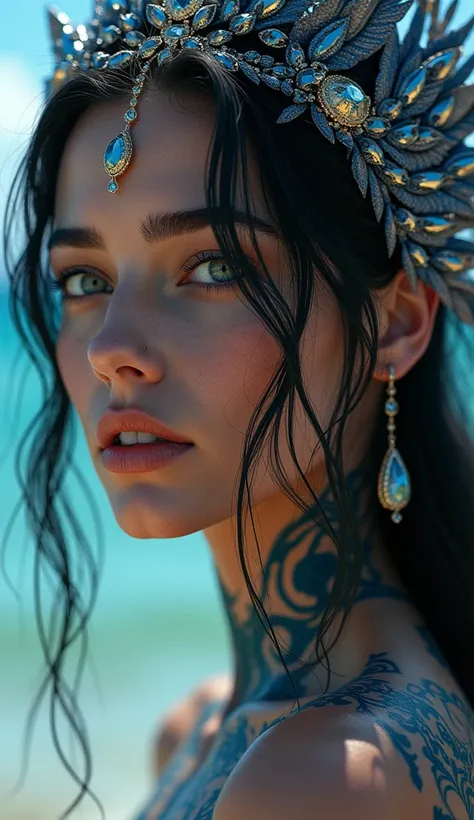  Woman like Megan Fox ,  Ana de Armas and Scarlett Johansson,indescribable beauty, very pretty,ethereal,electrical effects, her skin has chameleonic properties ,cuttlefish and octopus, that can change color and shape at will . she doesnt need clothes or je...