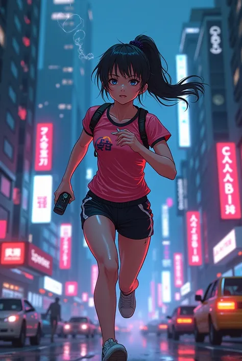 Loli, cigarette, tracker, running shirts, anime