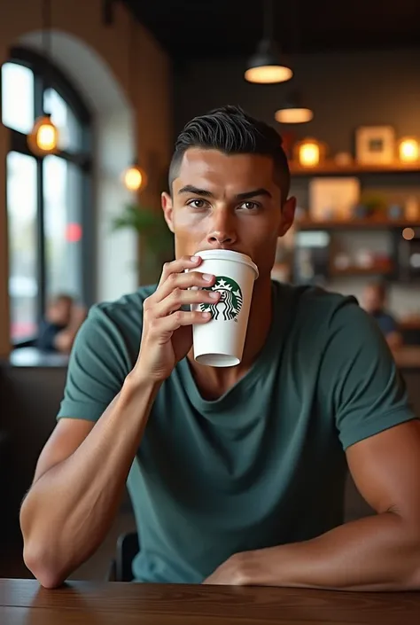 Ronaldo eats Starbucks 