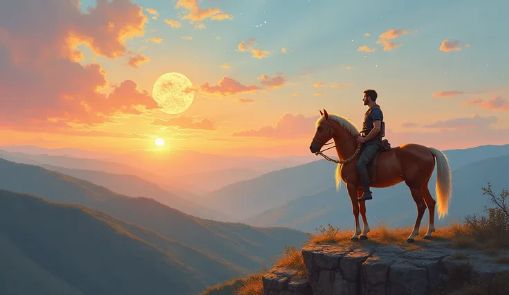 Prompt 3: The Archer’s Dawn Vigil (Impressionist Style)Imagine a centaur standing at the edge of a cliff, his bow lowered as he gazes at the rising sun. The centaur’s upper body is that of a strong, serene man, his features softened by the gentle light of ...