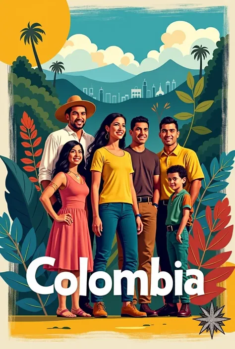 based on this image and with that same style, create another very Colombian image