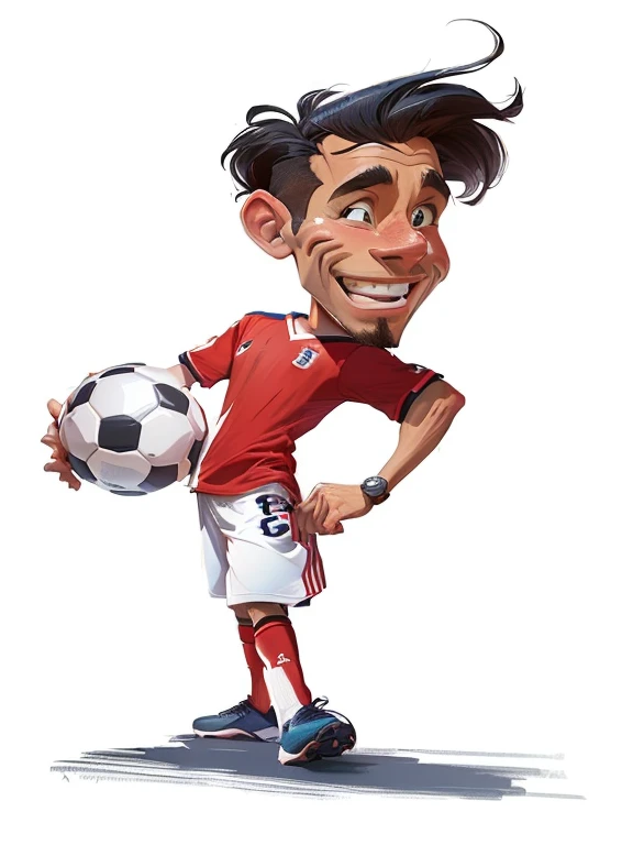 cartoon soccer player with a ball, soccer player, cartoon style,  soccer player,  cartoon style illustration, in cartoon style, football mascot, cartoon illustration,  Cartoon illustration , inspired by Arnold Bronckhorst , cartoonl, hd illustration, sport...