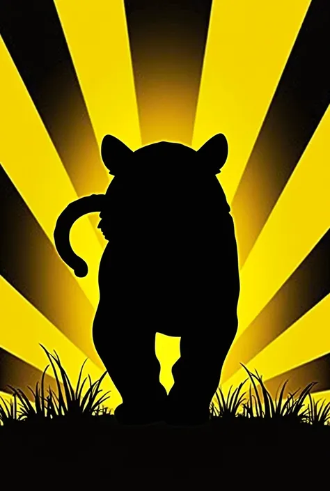 Yellow and black wallpaper for cell phone
With the silhouette of a small tiger