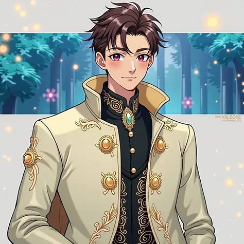 Cute anime like prince whos wear beautiful dress and features like that 