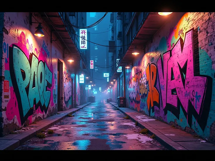 Grafitty Art Street color neon