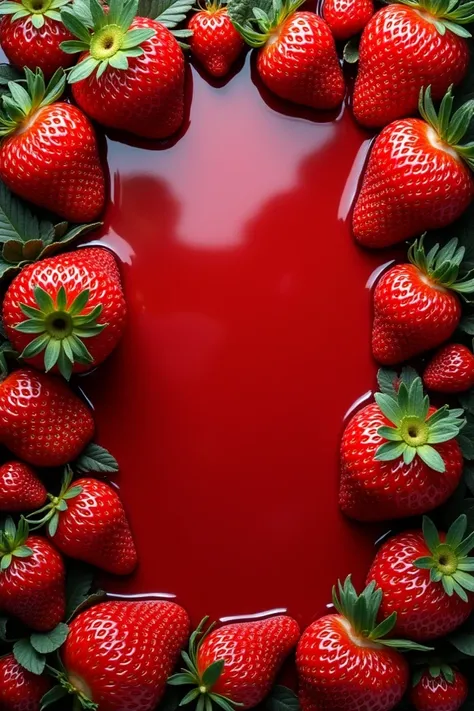 ((best quality)), (( masterpiece )), (detailed),  a screen of 2 meters by 3 meters that is beautifully decorated for the exhibition of a jam with strawberry tequila, Guaya ,  and red fruits that would be exported to Germany 
