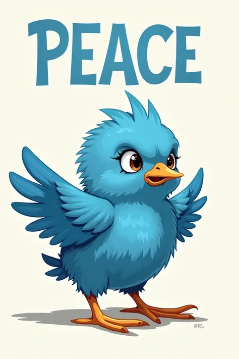 Blue chick saying peace was never an option 
