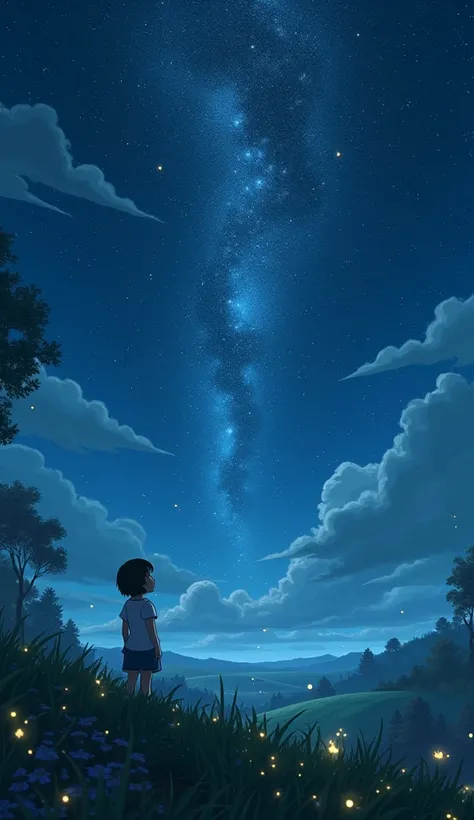 A sky full of stars　s looking up
Ghibli world


