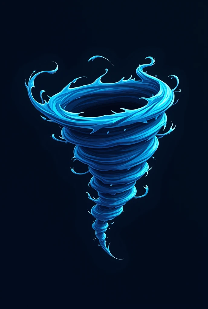  Make a tornado a logo, And a wind, with the color blue and black . Remove blue background