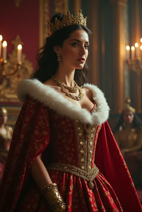 DRAW A WOMAN SEDUCING THE KING NOW Make the woman fall in love with the king and the king marry her now make the woman be crowned queen consort and wife of the king now do what the months go by Now make the woman carry out a coup detat with a crew she gath...