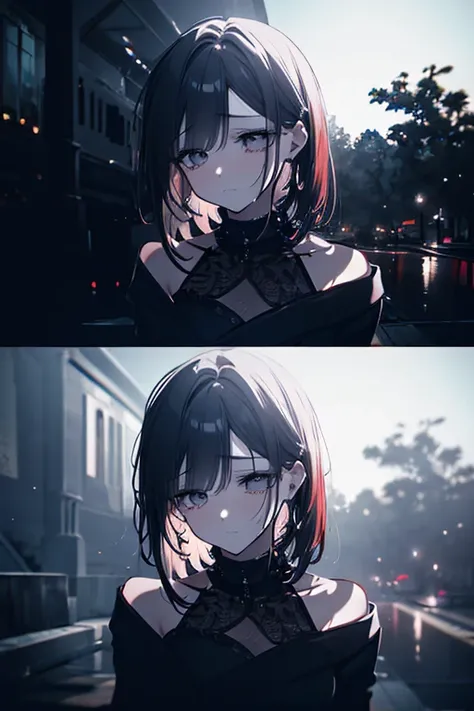 a beautiful young woman with longing expression, melancholic, sad, crying, tears in eyes, looking for lost love, photorealistic, hyper detailed, cinematic lighting, moody colors, dramatic atmosphere, emotional, introspective, masterpiece