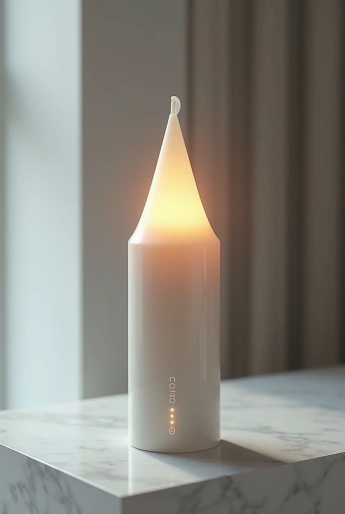 A futuristic wax candle