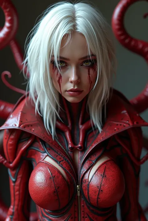 (Carnage), (ultra real), (figure), (High resolution), (8K), (very detailed), (Best figure), (detailed and beautiful eyes), (highest quality), (Super detailed), (masterpiece), (wallpaper), (detailed face), Generate a highly realistic image of Kerrigan, Quee...