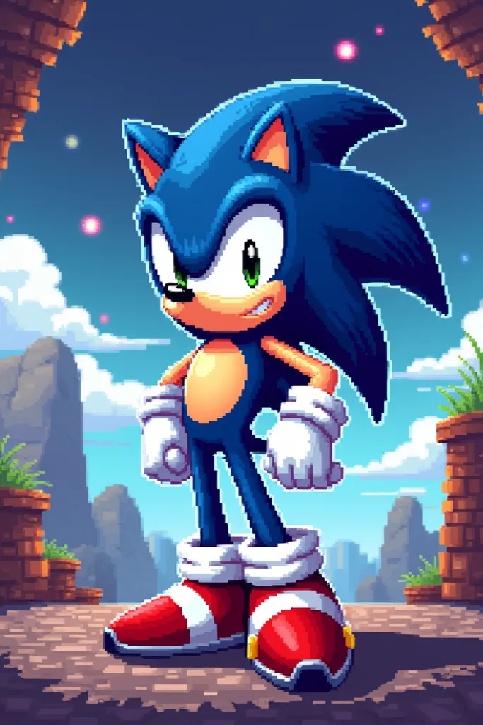  Sonic in pixel art...Rigs 