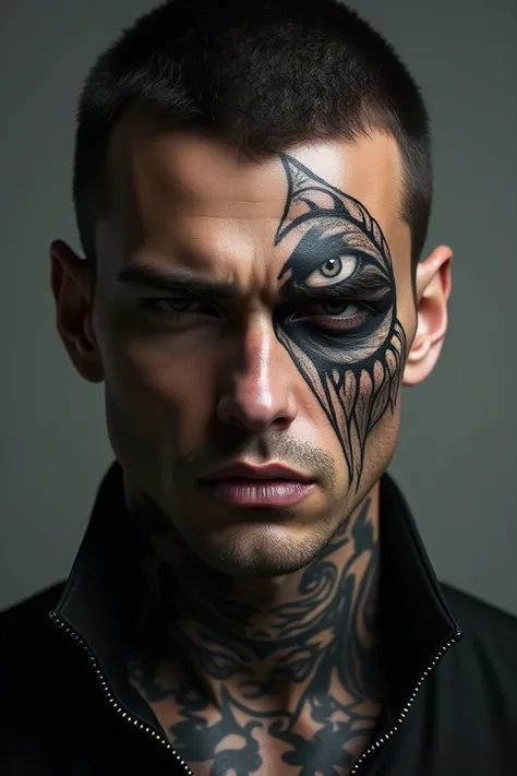 Man with eye tatoo