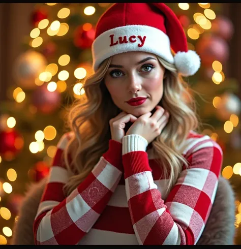 I want the wrist to stay the same. I want the Christmas hat to say Lucy instead of Rosy