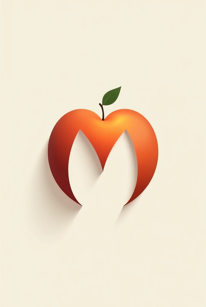 The minimalist letter M shaped like some fruit