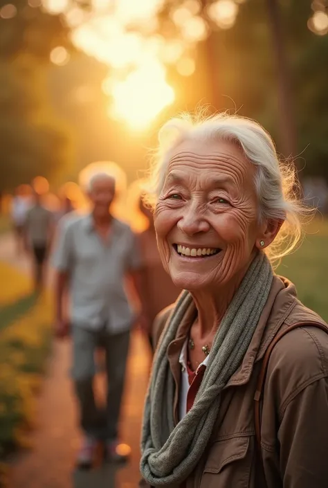  Advertising Poster on Aging

Verbal  (text):

"Time is Wisdom. Aging is Experience."

With each new year, You become stronger, Wiser and more valuable.  
Celebrate maturity with health, Joy and self-esteem.

 - Take Care of Your Body : Practice of physica...