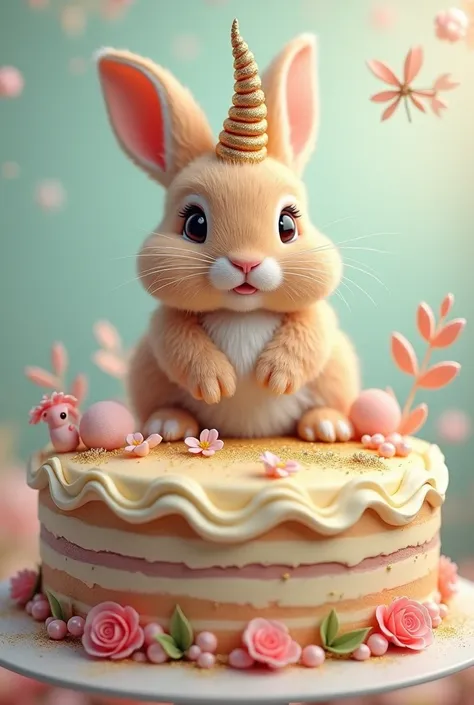 Horn rabbit cake