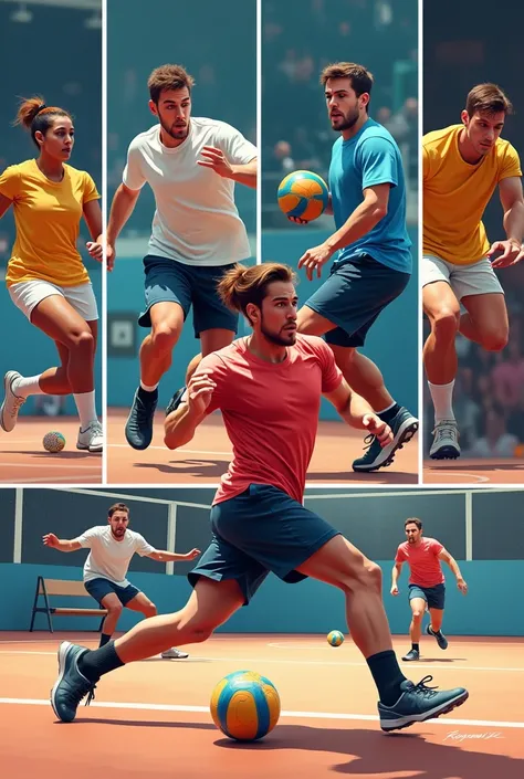 7 small handball images in one
