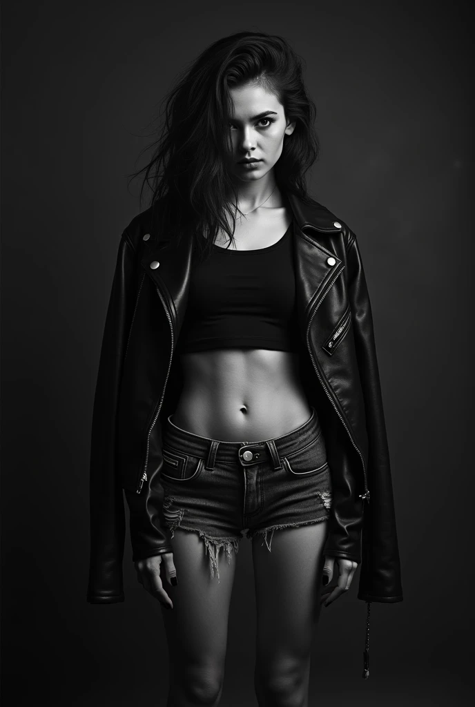 Waist, woman, Young,, white, grunge, dark,  alternative style,  black and white image