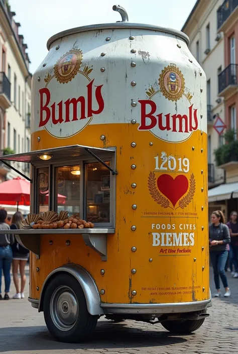 You design a food cart that looks like a beer in 
Canned 