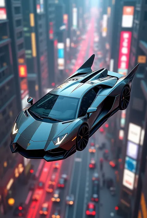 Lamborghini car with flying wings