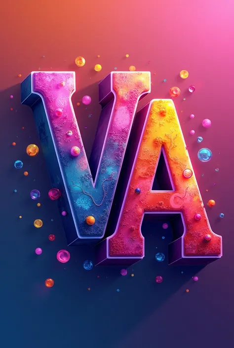 make a logo VA Letters make it colorful 