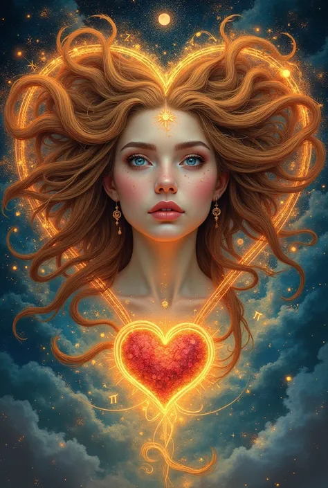  Design a heart Aquarius signs (eyes) with Leo  (female) In love