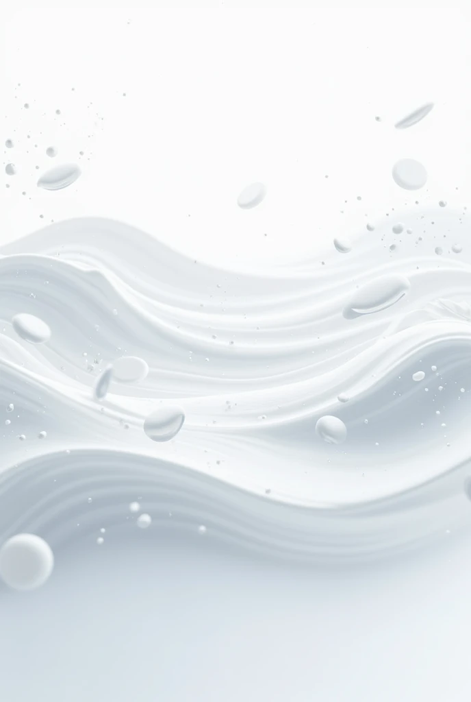 horizontal wallpaper with white hyperrealistic background with waves and movement and shapes 