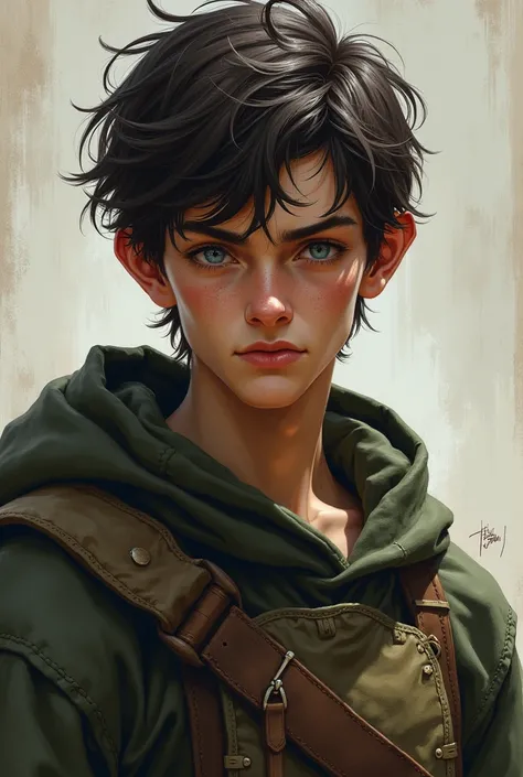 realistic portrait. Kaelan ,  at only  17,  he looks like a young man who doesnt quite fit in with the martial rigor of his environment . is thin,  almost fragile ,  with a body that reveals the lack of intense physical activity ,  unusual for someone his ...