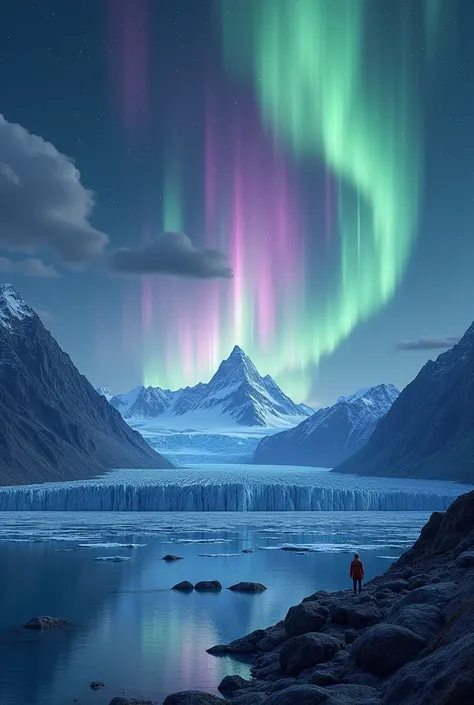 Aurora Over the Glacier