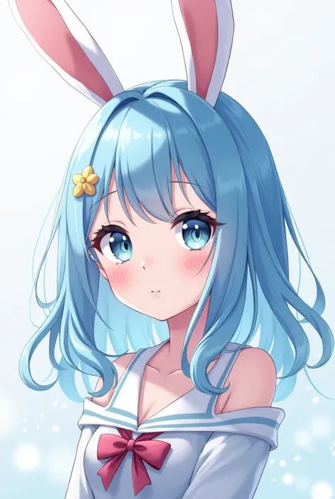 xia　Bunny ears　Blue Hair　long
アニメ

