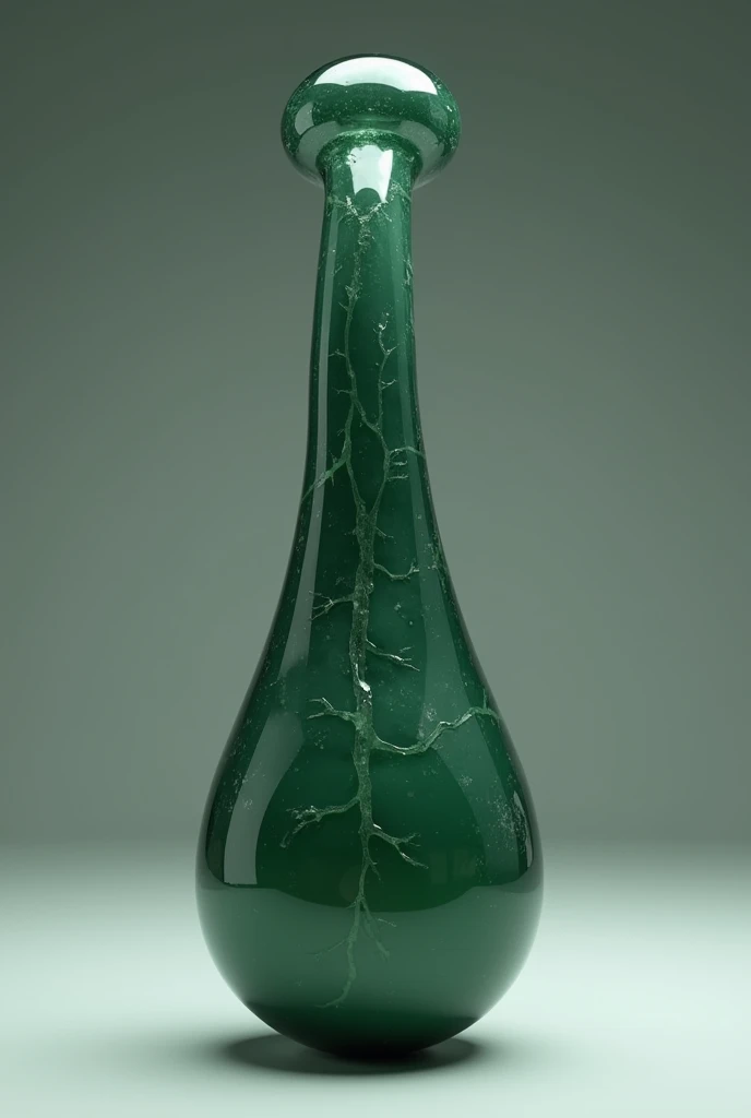 A strapon dildo. It is 12 inches long and has a dark green translucent color. Make it more similar to a male dick and add more detail to it. The color a bit darker. It should look exactly like a male penis