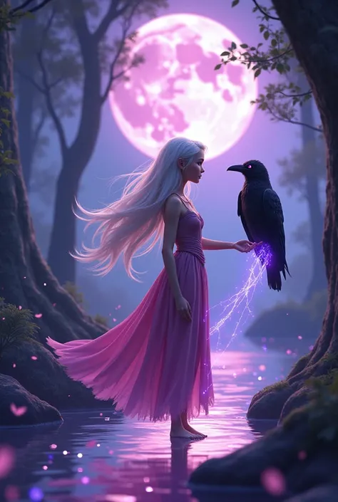 En version dessin animé 
Yøna, jeune femme elfe mystique aux cheveux blancs, yeux violets et oreilles delfe, est vêtue parfois en noir et rose ou blanc et rose. Elle est accompagnée de Käēl, un corbeau noir aux yeux violets, symbole de sagesse et protecteu...